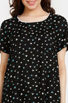 Rosaline Mellow Blooms Woven Mid Length Nightdress - Black Beauty — thumbnail 5